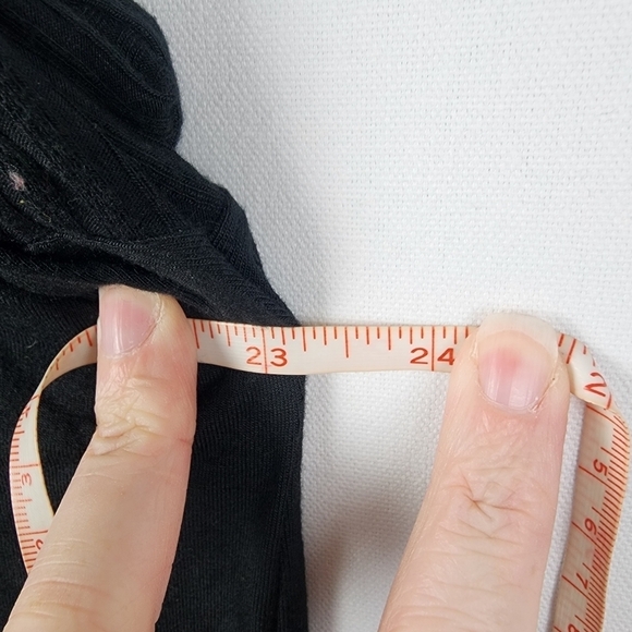 Soft Surroundings Black Soft Knit Dolman Style Tunic with Ribbed Trim Size Small - Picture 5 of 6